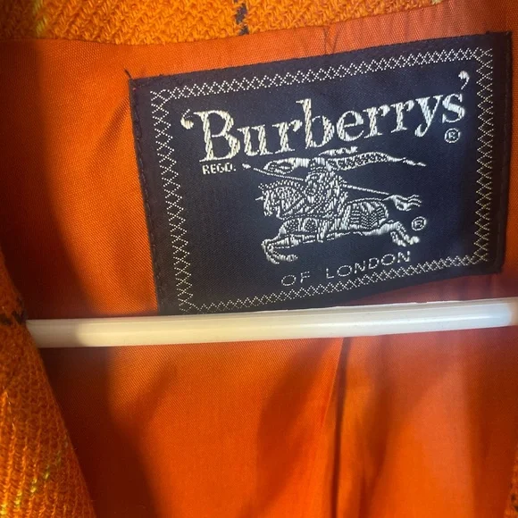 Burberry Orange Checkered Blazer - Picture 11 of 16